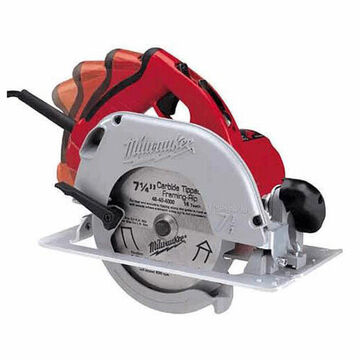 Corded Circular Saw, 7-1/4 in, 120 VAC/DC, 1-13/16 in at 45 deg, 1-11/16 in at 50 deg, 2-7/16 in at 90 deg Cutting Depth