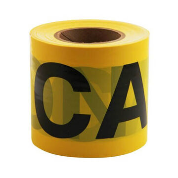 Economy Grade Barricade Tape, Yellow/Black, 3 in x 300 ft x 2 mil
