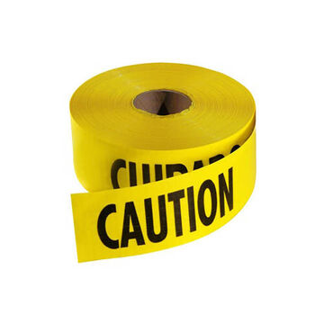 General-Purpose Barricade Tape, Yellow/Black, 3 in x 1000 ft x 2 mil