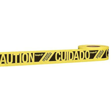 Tape Construction Grade Barricade, Yellow/black Ink, 3 In X 500 Ft X 7 Mil