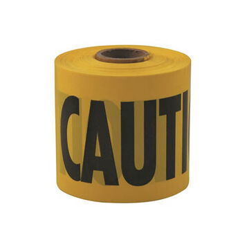Contractor Grade Barricade Tape, Yellow/Black, 3 in x 200 ft x 2 mil