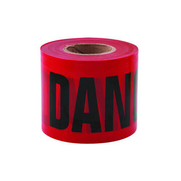 Tape Contractor Grade Barricade, Red/black, 3 In X 200 Ft X 2 Mil
