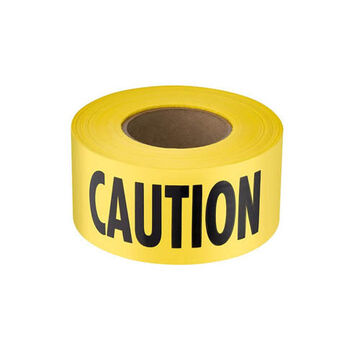 Contractor Grade Barricade Tape, Yellow/Black, 3 in x 1000 ft x 3 mil