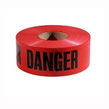 Tape Contractor Grade Barricade, Red/black, 3 In X 1000 Ft X 3 Mil