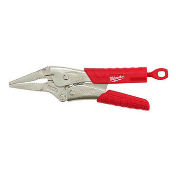 Plier Long Nose Locking, Forged Alloy Steel, 9 In