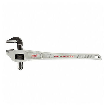 Offset Pipe Wrench, Aluminum Handle, Alloy Steel Jaw, 3 in x 24 in