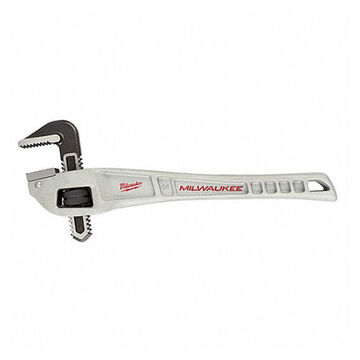 Offset Pipe Wrench, Aluminum Handle, Alloy Steel Jaw, 2 in x 14 in