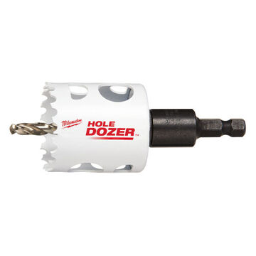 Hole Saw Durable, Carbon Steel, White, 1-3/4 In, With Arbor