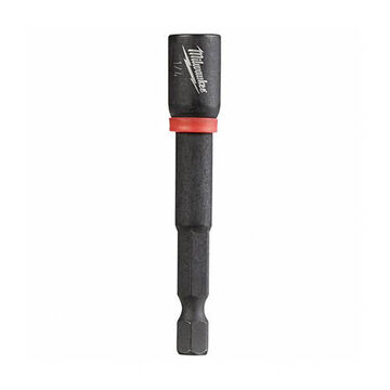 Magnetic Nut Driver, 2-9/16 in x 1/4 in, Black Phosphate