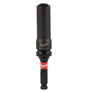 Impact Socket, Impact, 12, Stainless Steel, Matte, 3/8 in x 1/2 in, 3-5/32 in Socket