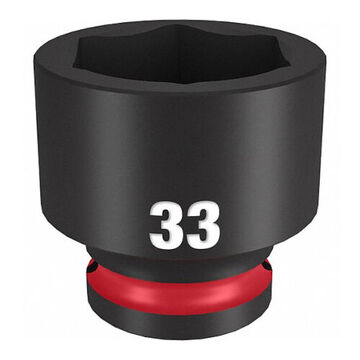 Standard Length Impact Socket, Black Phosphate Forged Steel, Square, 1/2 in x 1-47/64 in, 6 Point