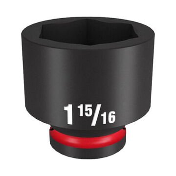 Standard Length Impact Socket, Black Phosphate Forged Steel, Square, 1-15/16 in, 3/4 in x 2-9/16 in, 6 Point