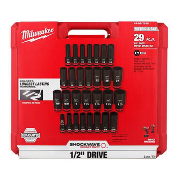 Deep Impact Socket Set, Forged Steel, 29 Pieces