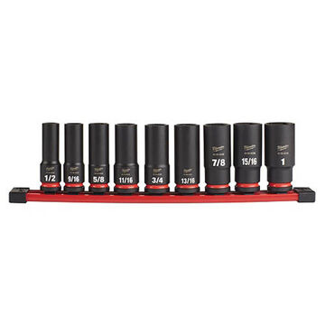 Deep Impact Socket Set, Forged Steel, 9 pieces