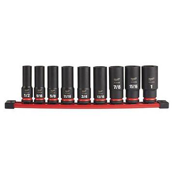 Socket Set Deep Impact, Forged Steel, 9 Pieces
