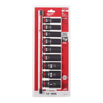 Socket Set Deep Impact, Forged Steel, 9 Pieces