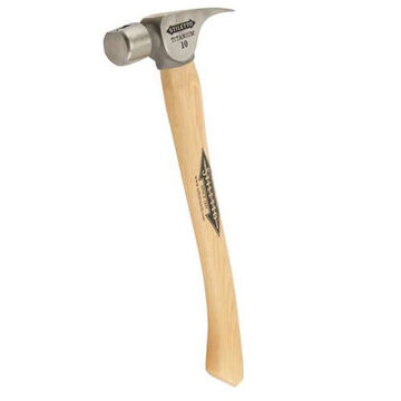 Heavy-Duty Face Hammer, Tan/Wood, Titanium Head, 14-1/2 in, 10 oz