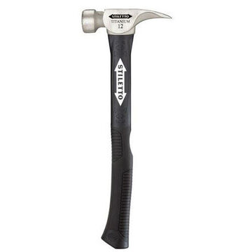 Straight Claw Face Hammer, Black, Titanium, 16 x 6.25 in, 12 oz