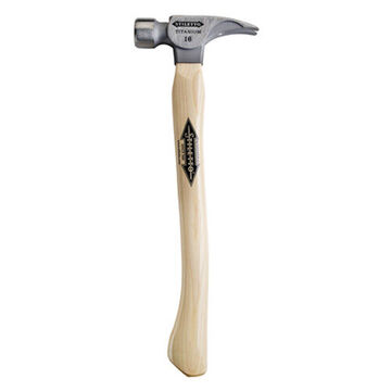 Nailing Face Hammer, Tan/Titanium, Titanium Head, 18 in, 16 oz