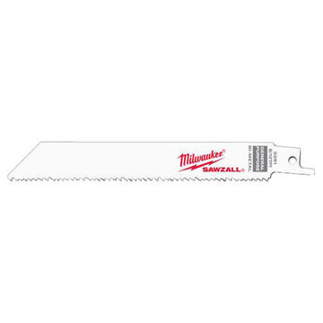 Blade Reciprocating Saw, Bi-metal Tip, 6 In X 3/4 In X 0.05 In