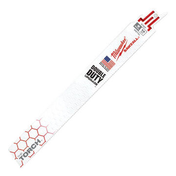 Blade Double Duty, Straight Back Reciprocating Saw, Bi-metal Tip, 9 In X 1 In X 0.042 In
