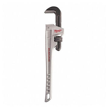 Pipe Wrench Straight, Aluminum Handle, Alloy Steel Jaw, 2-1/2 In X 18 In