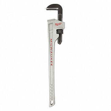 Straight Pipe Wrench, Aluminum Handle, Alloy Steel Jaw, 5 in x 36 in