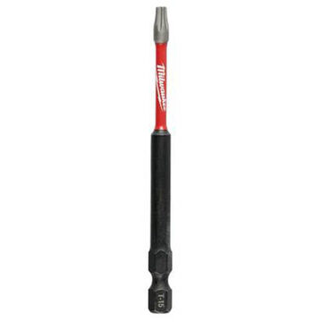 Bit Impact Torx Power, Alloy Steel, No. 15 X 3-1/2 In
