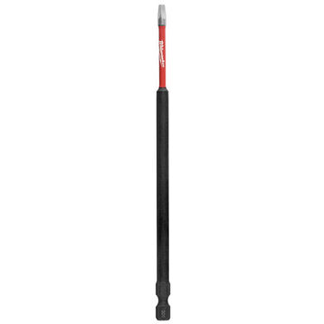 Bit Impact Square Recess Power, Alloy Steel, No. 1 X 6 In