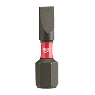 Impact Slotted Power Bit, Alloy Steel, No. 8/No. 10 x 2 in