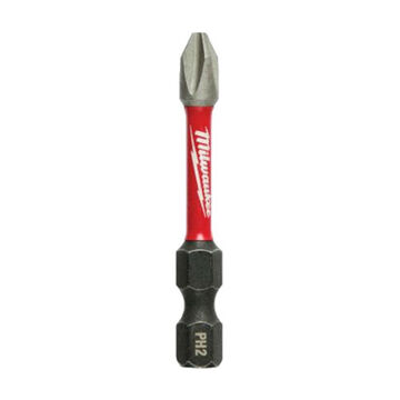 Impact Phillips Power Bit, Alloy Steel, No. 2 x 2 in, 2/Pack