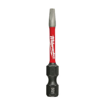 Impact Square Recess Power Bit, Alloy Steel, No. 1 x 2 in