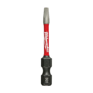 Bit Impact Square Recess Power, Alloy Steel, No. 1 X 2 In