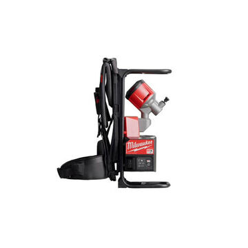 Vibrator Backpack Concrete, Steel Head, Cordless, 72 Vdc, 3 Hp, 11000 Vpm, Lithium-ion, 2-1/2 In X 21 Ft