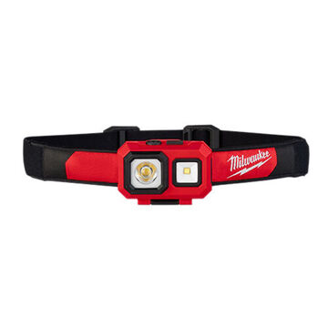 Headlamp Spot/flood Led, Plastic, Black, Red, 1.01 In X 2.36 In X 1-1/2 In