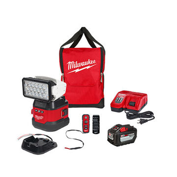 Search Light Kit Utility Remote Control, 4250, Led, 12 Hr, 50000 Hr, Lithium-ion, 18 V, 1250 Yd, Plastic, Red/black, 7.8 In X 7.5 In X 11.5 In