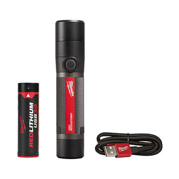 Flashlight Compact, 4 V, Led, Lithium-ion, Aluminum