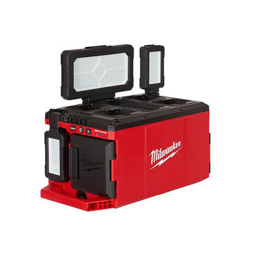 Cordless Light/Charger, 18 V, 9.8 in x 16.8 in x 8.6 in, 3000/1500/1000