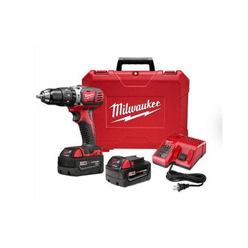 Compact Hammer Drill/Driver Kit, Red, Metal, 18 V, 1800 rpm, 3.1 x 7.8 x 7.6 in 