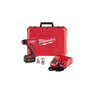 Compact Heat Gun Kit, 18 VDC, Lithium-Ion, Coiled Wire, 2-5/8 in X 6-3/8 in X 7-7/8 in