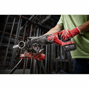 Reciprocating Saw Brushless, Cordless, Straight, Steel Shoe, 5 Ah, 18 V, 3000 Spm, 17.1 In