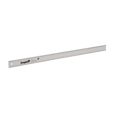 Heavy-Duty Straight Edge Ruler, Silver, Aluminum, 2 in x 1/8 in x 1 m 
