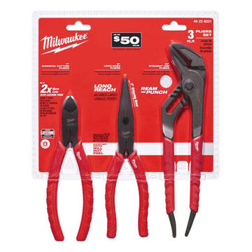 Plier Kit Comfort Grip, Forged Alloy Steel, 10 In