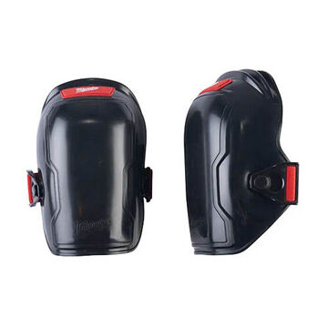 Free-Flex Knee Pad, Plastic, Hook and Loop, Black, red