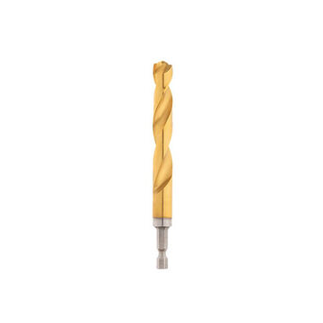 Bit Impact-duty Drill, High Speed Steel, Titanium, Hex, 1/4 In X 1/4 In
