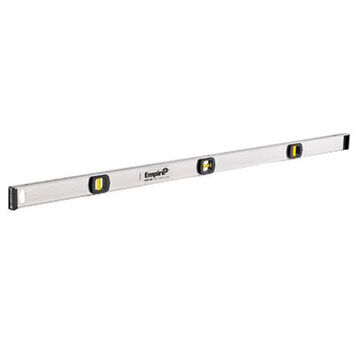 Rugged Tradesman I-beam Level, Aluminum, Silver, 48 in x 1 in x 2-1/4 in