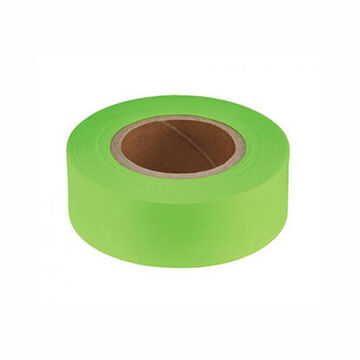 Ruban de signalisation de barricade, plastique, lime Greed, 1 pouce x 200 pied x 2 mm