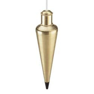 Plumb Bob, Lacquered Solid Brass, 8.687 x 4.5 in 12 oz, 