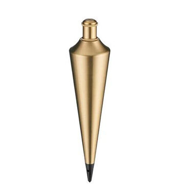 Plumb Bob, Solid Brass, 7-1/2 x 2.125 in 24 oz, 