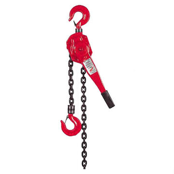 Lever Hoist, Painted Steel Chain, 10 ft, 14 in, 3/4 ton